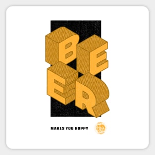 Beer Makes You Hoppy Sticker